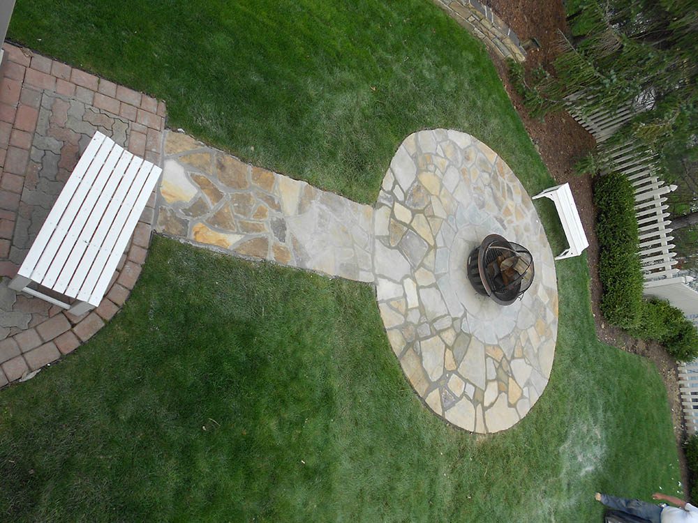 residential firepit patio